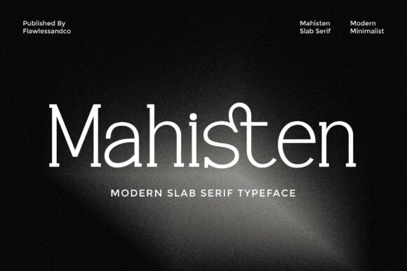 Mahisten Font: Modern Slab Serif for Crafters