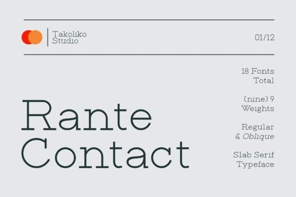 Rante Contact Font for Crafters