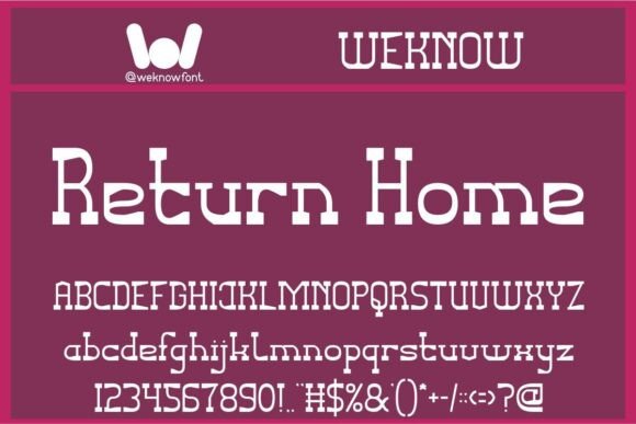 Return Home: A Serif Font for Creative Projects