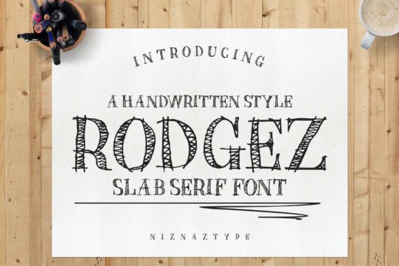 Rodgez: A Handwritten Slab Serif Font