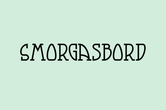 Smorgasbord: A Playful Slab Serif Font